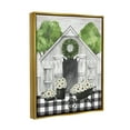 thumbnail image 4 of Stupell Industries Plaid Barn with Floral Wagon Botanical & Floral Painting Gold Floater Framed Canvas Art Print Wall Art, 17 x 21, 4 of 10
