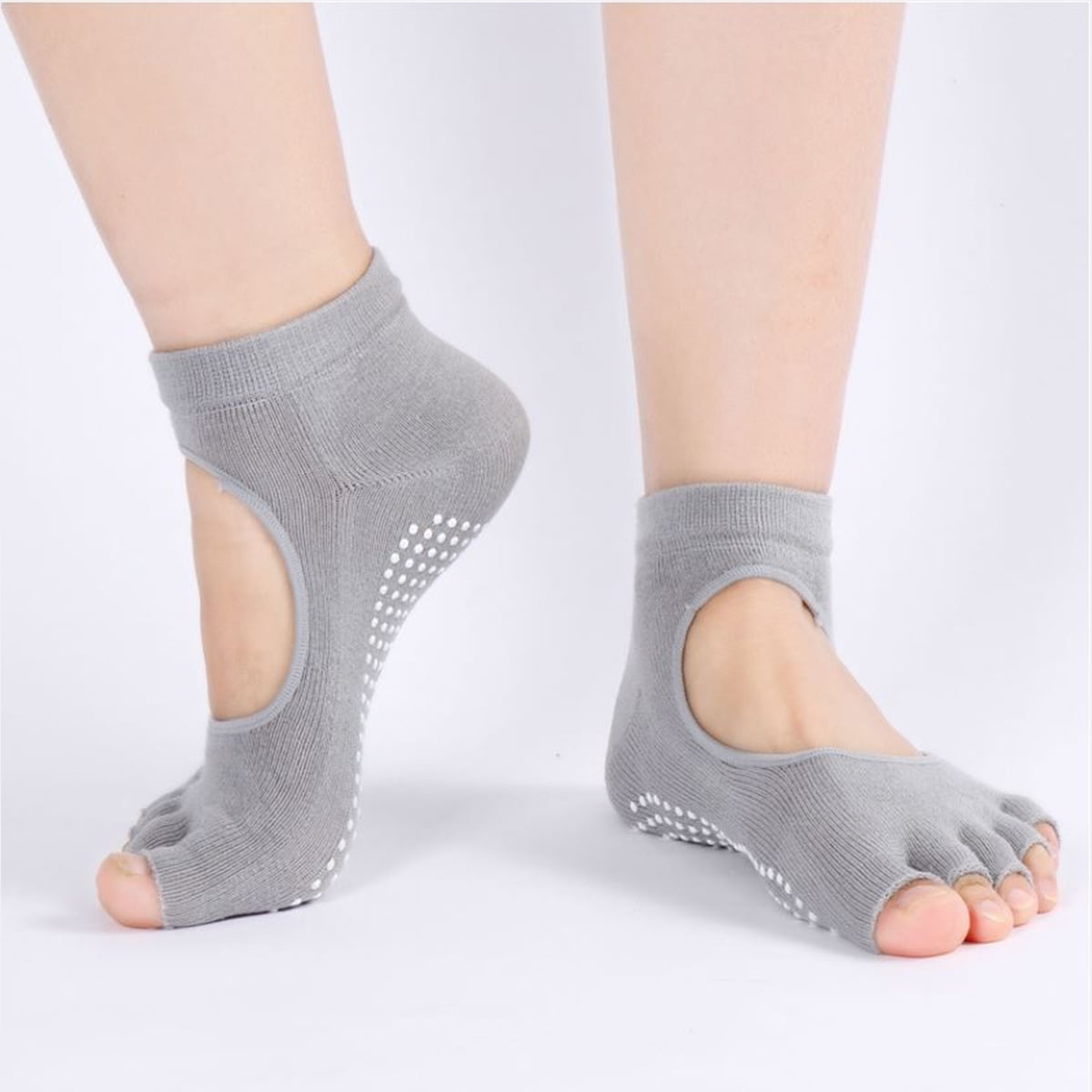Non-Slip Pilates Socks-Grey - Walmart.com