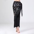 thumbnail image 5 of Women's Belly Dance Hip Scarf with Fringe Sequins Mesh Triangle Skirt Hip Scarf Black Colorful, 5 of 8