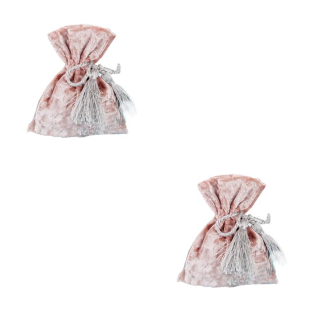 Cateissary Candy Drawstring Bag Festival Celebración Fiesta Galletas Favores Galleta Presente Regalos Paquete de almacenamiento Bolsa Rosa Rosa 2piezas