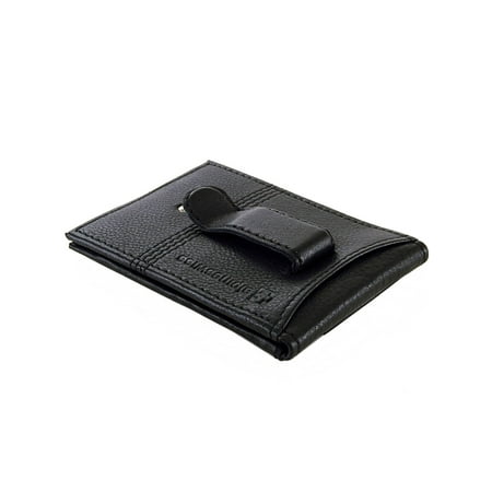 Black Money Clip - Alpine Swiss Mens RFID Blocking Leather Money Clip Flip Card Case Twofold Wallet Black One Size
