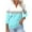 3/4 sleeve shirts clearance Light Blue, variant on BSDJILFG Golf Shirts for Women with Collar,3/4 Sleeve Dressy Casual Summer Color Blocked Slim Fit V-Neck Office Work Blouse