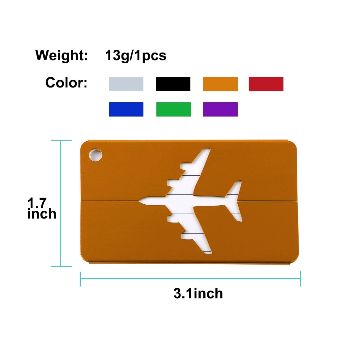 Airport Luggage Handbag Message Label Card Holder Assorted Color 7pcs