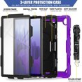 thumbnail image 3 of Étui pour Galaxy Tab A7 10.4 Pouces 2020 (SM-T500/T505/T507), CLARKCAS [avec Protecteur d'Écran Intégré] Antichoc et Robuste, 3 of 5