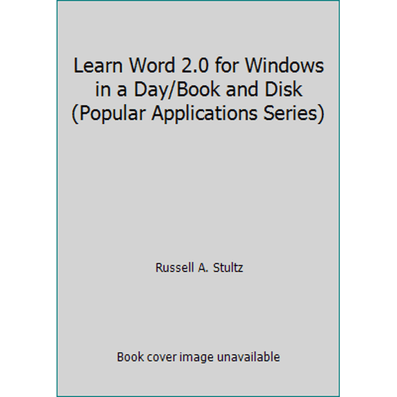Pre-Owned Learn Word 2.0 for Windows in a Day/Book and Disk (Popular Applications Series) (Paperback) 1556222424 9781556222429