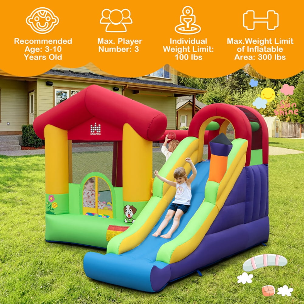 Aimee Lii Inflatable Bounce House with Ocean Balls and 735W Air Blower, Bounce House for Kids 3-10