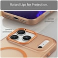 thumbnail image 5 of Magnetic For iPhone 17 Pro Max Phone Case,Compatible with Mag-safe,Cute Matte Translucent Back,Ultra Slim Anti-Scratch Shockproof Protection Anti-fall Skin-Feel Durable Phone Case,Orange, 5 of 9
