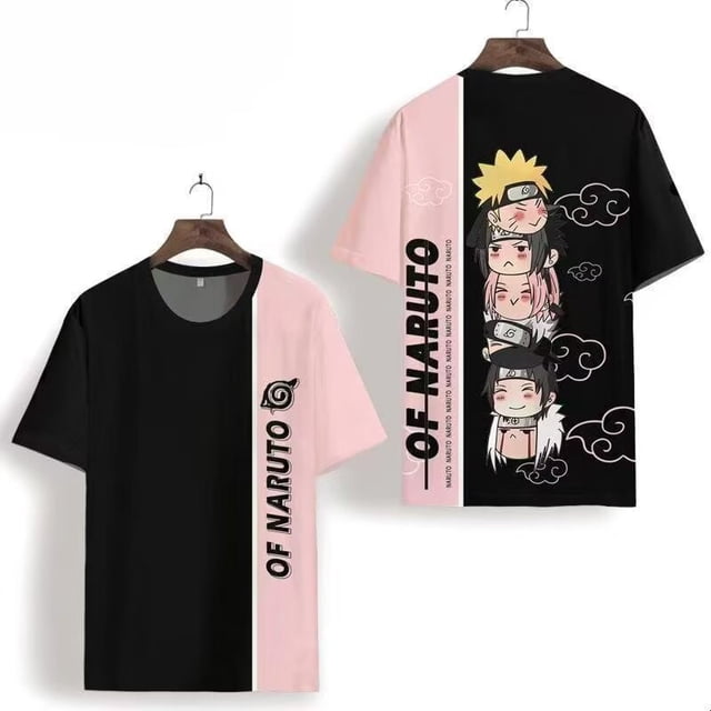 Playera SANMU Naruto Friends estampado manga corta para hombre