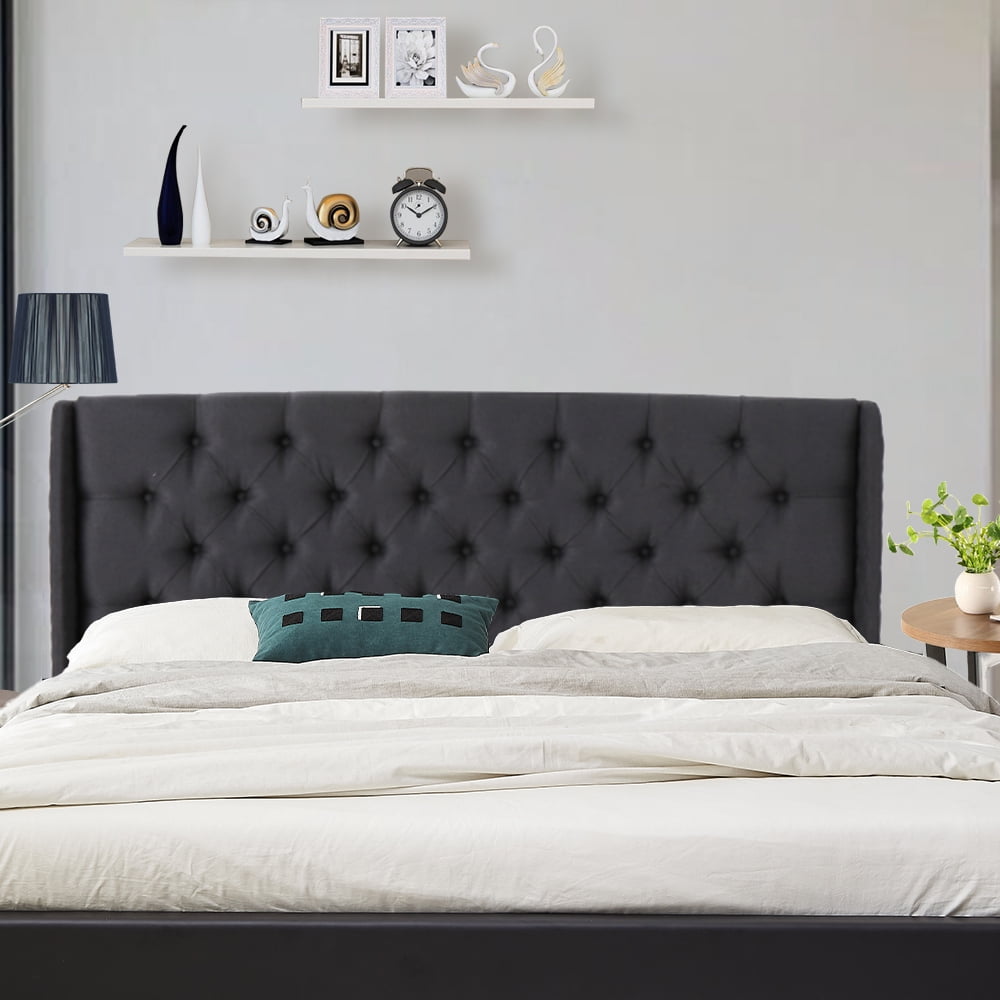 Tufted Upholstered Headboard King Size Bed Headboards for Adjustable Head Boards Mid Century Modern Head Board Bedroom Free Standing Fabric Stand