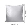 thumbnail image 2 of Pillow Case with Insert - Summer Soft Cushion for Living Room, Bedroom & Outdoor, Durable Home Decor Pillow, Perfect 2026, Valentine's Day & Easter Sofa & Bed Festive Accent, 17.7*17.7in, Gray, 2 of 6