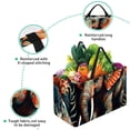 thumbnail image 3 of Elephant Large Foldable Oxford Cloth Beach Bag Storage Bin Shopping Basket Cube Organizer, 3 of 7
