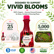 Biogrowth Vivid Organic Plant Food & Fertilizer - Indoor & Outdoor Flowers, Lawns and Ornamentals, 8.45oz (1-0-1) Ultra Concentrated Liquid Bloom Booster with Enzyme Blend