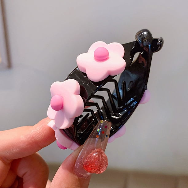 Bonita pinza para cola de caballo de dibujos animados para niñas, niñas, niñas, hebilla para cola de caballo de verano, horquilla fija para el cabello, accesorios para el cabello, tocados
