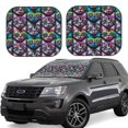 thumbnail image 1 of Balery Happy Kitten Faces Parasol para parabrisas de coche de 2 piezas | Parasol plegable para parabrisas delantero de coche para la mayoría de sedanes-Small, 1 of 6