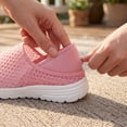 thumbnail image 3 of BLISSFUL STEP Casual Slip-on Shoes Quick Dry Lightweight Breathable Unisex Shoes Pink 11.5, 3 of 5