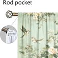 thumbnail image 6 of WNOOHIY Nature Style Flying Birds Floral Light-filtering Curtains for Living Room Bedroom Office Home Decoration, Set of 2 Panels, 6 of 8