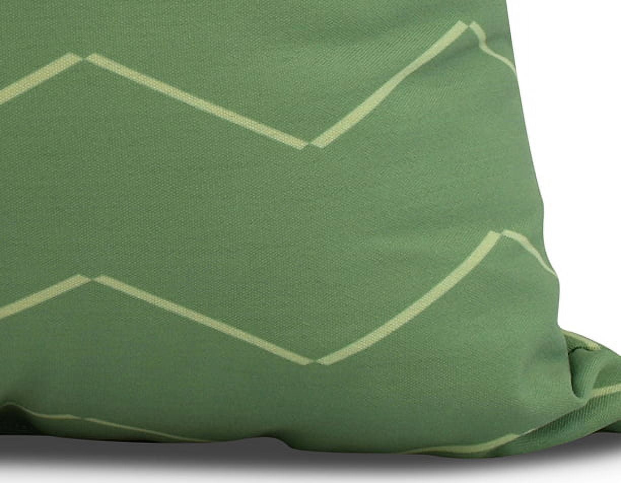 Simply Daisy, 18 x 18 inch, Harlequin Stripe Geometric Print Pillow, Green