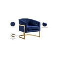 thumbnail image 2 of Meridian Furniture Carter Navy Velvet Accent Chair, 2 of 6