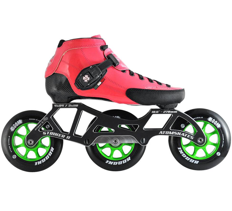 Boom Indoor 110mm XFirm, Bionic ABEC 7 Atom Luigino Strut 3 Wheel Indoor Inline Skate Package Boom Indoor 110mm XFirm, Bionic ABEC 7 Atom Luigino Strut 3 Wheel Indoor Inline Skate Package