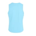 thumbnail image 3 of OIOLOYJM Relaxed Fit Tank Tops Men Summer Stretch Muscle Quick Dry Workout Lightweight Vest Sleeveless Crew Neck Gym Undershirt Light Blue M, 3 of 4