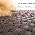 thumbnail image 2 of DIMAR GARDEN Outdoor Patio Wicker Rattan Storage Box Table 70 Gallon Mixed Coffee, 2 of 7