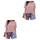 thumbnail image 2 of Blusa Minnieouse con cuello en V manga corta holgada Floral para mujer, 2 of 6