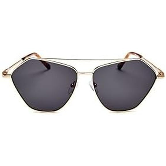 Le Specs Luxe Unisex Dweller Brow Bar Geometric Aviator Sunglasses