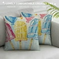 thumbnail image 3 of PRATYUS Summer Pillow Covers Summer Popsicle Pillows Covers Summer Farmhouse Cushion Case Decor for Sofa Couch 24x24in, 3 of 5