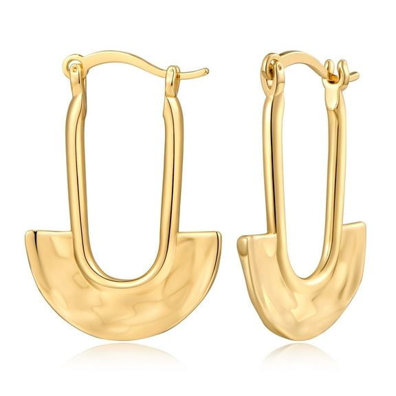 Gold Earrings Dangle Shell Earring for Women Fan-shaped Earrings Fashion Statement Jewelry Gift