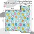 thumbnail image 5 of Multicolor Cat and Dot Blue Pattern Teens Toddler Nap Mat with Pillow, Sleeping Mat Bag for Preschool Daycare 50"x20", 5 of 6