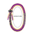 thumbnail image 3 of Class of 2026 Graduation Leis Handmade Ribbon Lei Double Braided Necklace with Grad Letters 47 Inch Gold Purple for High School College Graduates Senior Gift, 3 of 7