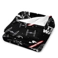 thumbnail image 3 of Darth Vader Throw Blanket Cozy Warm Flannel Blanket for Living Room Bedroom Bed Sofa Camping Travel, All Seasons Fleece Blankets Gifts for Kids Girls Boys Adults 40"x50", 3 of 8