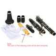 thumbnail image 3 of Clarinete ABS clarinete Bb cuproníquel plateado níquel 17 llave con paño de limpieza guantes destornillador instrumento de viento de madera para estudiantes principiantes TOMSHOO Clarinete, 3 of 6