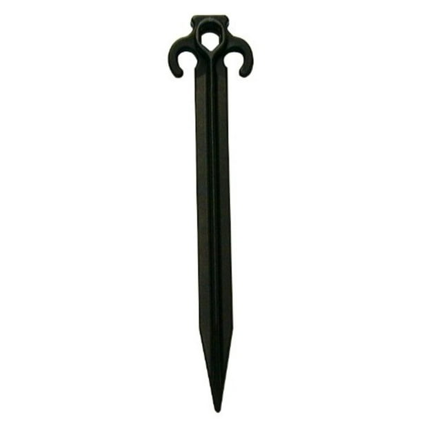 Manufacturing 5550-02-3340 Tent Stake, Black, 6-Pack, Dimensions: 2 in w by 0-3/4 in d by 9-3/4 in. h with a 0-1/2 in grommet By Adams - Walmart.com Manufacturing 5550-02-3340 Tent Stake, Black, 6-Pack, Dimensions: 2 in w by 0-3/4 in d by 9-3/4 in. h with a 0-1/2 in grommet By Adams - Walmart.com