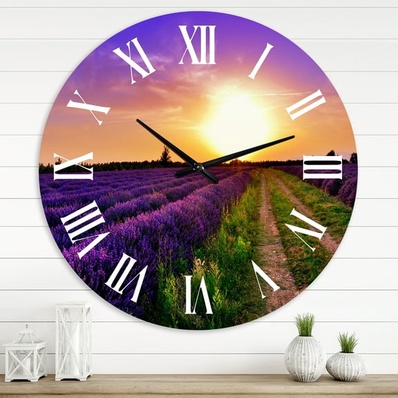 Designart 1 in Quartz Farmhouse Wall Clock