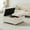 White, variant on IHEX Ottoman Coffee Table, Large Square Storage and Faux Leather Fabric, Wooden Durable Coffee Table with Lift Top, for Bedroom, Living Room, Dining Room, Black