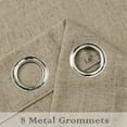 thumbnail image 2 of AZZCIA Sand Linen Light Filtering Grommet Curtain Panels for Bedroom, 2 Panels, 54"W x 63"L, 2 of 6