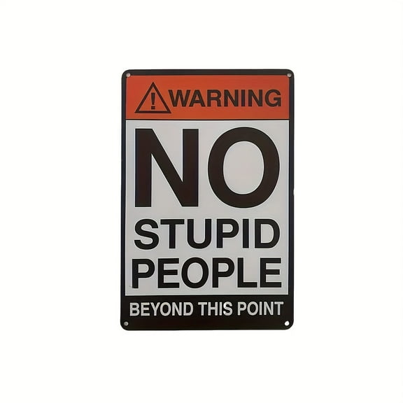 12x8 Inch "No People" Vintage Rustic Metal Sign - Ideal for Office Wall Decor