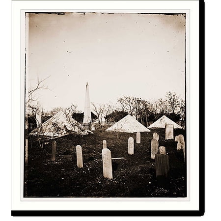 Historic Print, Savannah Georgia. Soldiers graves?, 16" x 20"