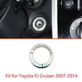 thumbnail image 1 of For Toyota FJ Cruiser 07-2014 Silver Aluminum Ignition Switch Start Button Frame, 1 of 8