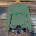 thumbnail image 6 of Women's St Patrick's Day Loose Sweatshirt pullover Clover Print Casual Irish Pullover tops, 6 of 6