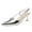 Silver, variant on Women's Slingback Kitten Heel Closed Pointed Toe Dress Pumps Shoes for Women Comfortable Low Heeled Sandals Wedding Party Pumps