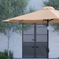 thumbnail image 3 of Merrick Lane Patio Umbrella with Base - 9' Tan Polyester Patio Umbrella - 30+ UV Protection - Waterproof Black Cement Base with 1.5" Diameter Aluminum Pole, 3 of 13
