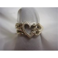 Hotrod Rocks HRR-005R Ladies Flaming Heart Ring, Size 8