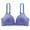 Blue, variant on HNMKIU Womens Fashionable Solid Light V Gathered Without Steel Ring Underwear Bra