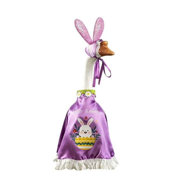 TIELUTT Porch Goose Easter Porch Goose Cute Bunny Suitable for Outdoor . Rhinestone Choker Pull Stop Leash Dog Necklace Necklace with Name Leash Double