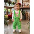 thumbnail image 4 of RUINIXCW Christmas Outfit for Toddler Girl Boy Long Sleeve Tops and Fuzzy Overalls, 4 of 9