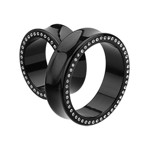 Supersize Multi Gem Acrylic Double Flared Ear Gauge Tunnel Plug