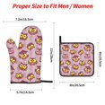 thumbnail image 3 of Oven Mitts and Pot Holders 4 Piece, Doctor's Hat Owl Purple High Heat Slip Resistant Oven Mitt and Trivets Set Kitchen Oven Glove Pot Holders for Cooking Baking Grilling, 3 of 7