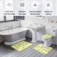 thumbnail image 6 of Summer Lemon Bathroom Rugs Set Fruit Farmhouse Leaf Yellow Edge Non Slip Absorbent Soft Bath Mats 3 Piece Set with Bathroom Rug, U-Shaped Floor Mat, Toilet Seat Cover Large Size, 6 of 9